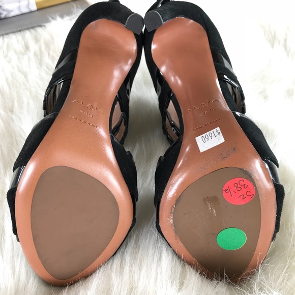 ALAIA platform suede sandals - Picture 4 of 4